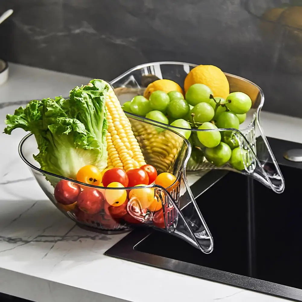 Cesta de drenaje con orificios finos , lavado de verduras, multifuncional para el hogar